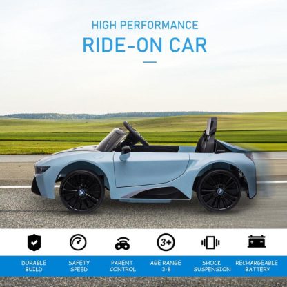 Cycling |  Licensed BMW I8 Coupe Electric Kids Ride-On Car 6V Battery Powered Toy with Remote Control Music Lights MP3 Suspension Wheels Cycling Cycling