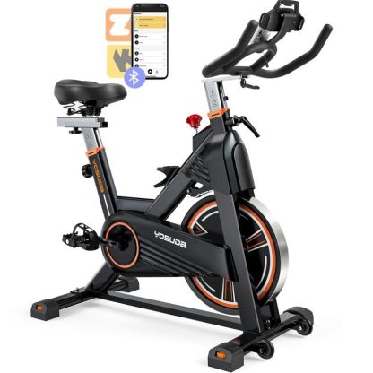 Cycling |  Magnetic Exercise Bike 350 lbs Weight Capacity – Indoor Cycling Bike Stationary with Comfortable Seat Cushion, Silent Belt Drive Cycling Cycling