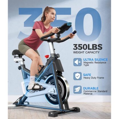 Cycling |  Magnetic Exercise Bike Stationary, Cycling Bike with Bluetooth Sensor Compatible with apps & Ipad Mount, 350LBS Capacity Cycling Cycling