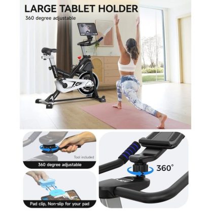 Cycling |  Magnetic Exercise Bike Stationary, Cycling Bike with Bluetooth Sensor Compatible with apps & Ipad Mount, 350LBS Capacity Cycling Cycling