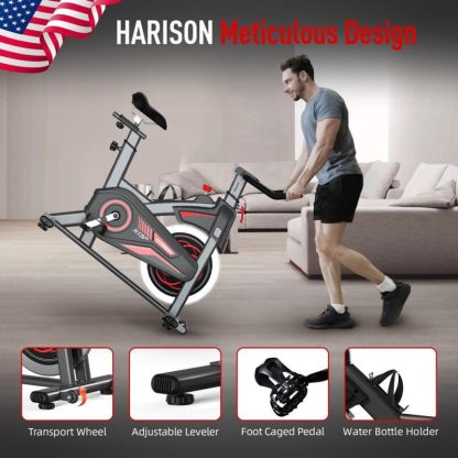 Cycling |  Magnetic Exercise Bike with Bluetooth, Stationary Bikes for Home with iPad Holder & Comfortable Seat Cushion, 350lbs Capacity Cycling Cycling