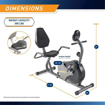 Cycling |  Magnetic Recumbent Bike with Adjustable Resistance and Transport Wheels NS-716R Cycling Cycling