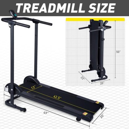 Cycling |  Manual Treadmill Non Electric Treadmill with 10degrees Incline Small Foldable Treadmill Cycling Cycling