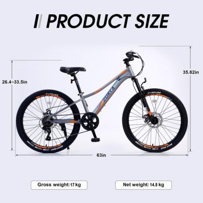 Cycling |  Mountain Bike for Girls and Boys Mountain 24 inch shimano 7-Speed bike Cycling Cycling