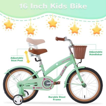 Cycling |  Multiple Colors,Girls Bike for 4-7Years Old Kids,16 inch wheel ,Training Wheels Included Cycling Cycling