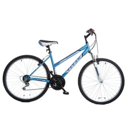 Cycling |  Pathfinder Women’s Mountain Bike, 17-Inch Frame, 21-Speed, Front Shock, Baby Blue Cycling Cycling