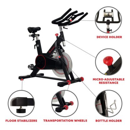 Cycling |  Premium Magnetic Belt Drive Indoor Cycling Stationary Exercise Bikes with Optional SunnyFit App Enhanced Bluetooth Connectivity Cycling Cycling