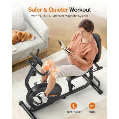 Cycling |  Recumbent Exercise Bike for Adults Seniors with Quick Adjust Seat, 350LB Capacity & 16-level Resistance Cycling Cycling