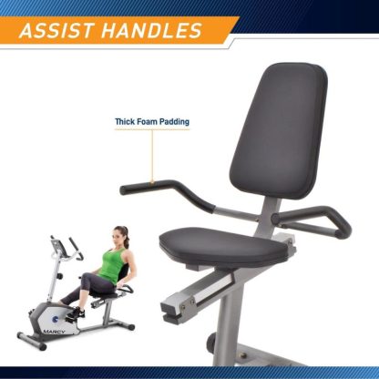 Cycling |  Recumbent Exercise Bike with Adjustable Seat and 8 Resistance Levels, 300 Pound Capacity NS-1201R Cycling Cycling