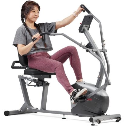 Cycling |  Recumbent Magnetic Bike with Dual Motion Arm Exercisers, Adjust Seat & Exclusive SunnyFit App Enhanced Bluetooth Connectivity Cycling Cycling