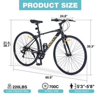 Cycling |  Shimano 7 Speed Hybrid Bike Aluminum Alloy Frame C-Brake 700C Road Bike For men women’s City Bicycle Cycling Cycling