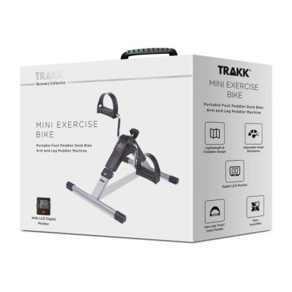 Cycling |  TRAKK Portable Mini Exercise Bike for Home with Digital LCD Monitor Cycling Black