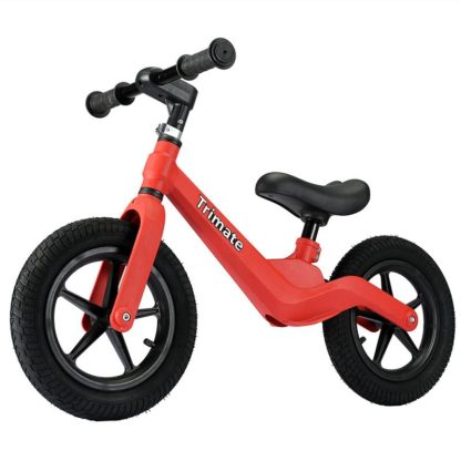 Cycling |  Trimate Toddler Balance Bike, Red – No Pedal Sport Bike for 3-5 Year Olds, 12″ Inflated Tire Cycling Cycling