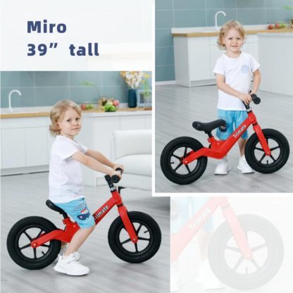 Cycling |  Trimate Toddler Balance Bike, Red – No Pedal Sport Bike for 3-5 Year Olds, 12″ Inflated Tire Cycling Cycling