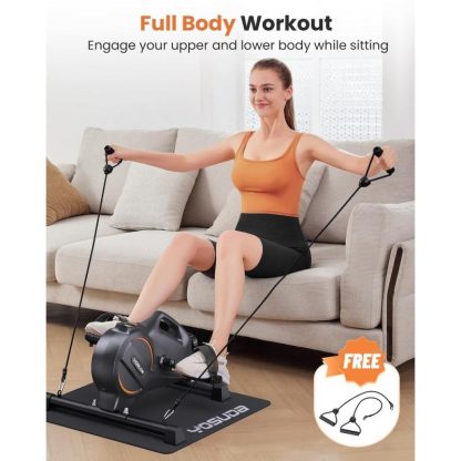 Cycling |  Under Desk Bike Pedal Exerciser for Home/Office Workout – Magnetic Mini Exercise Bike for Arm/Leg Exercise Cycling Cycling