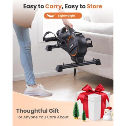 Cycling |  Under Desk Bike Pedal Exerciser for Home/Office Workout – Magnetic Mini Exercise Bike for Arm/Leg Exercise Cycling Cycling