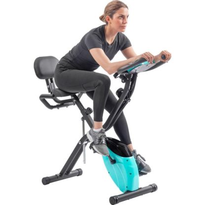 Cycling |  Upright Folding Exercise X-Bike with 16-Level Adjustable Resistance Cycling Cycling