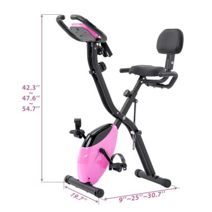 Cycling |  Upright Folding Exercise X-Bike with 16-Level Adjustable Resistance Cycling Cycling