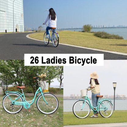 Cycling |  Youth/Adult Beach Comfort Bike, 26-Inch Wheels, 7 Speed Bicycles, Multiple Colors for Female Cycling Cycling