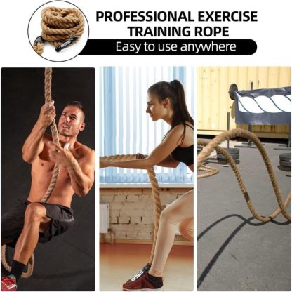 Home Gyms |  1.5″ Gym Climbing Rope, Workout Rope for Indoor/Outdoor and Home Workouts. Great for Climbing Exercises, Strength Training Home Gyms Home Gyms