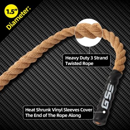 Home Gyms |  1.5″ Gym Climbing Rope, Workout Rope for Indoor/Outdoor and Home Workouts. Great for Climbing Exercises, Strength Training Home Gyms Home Gyms