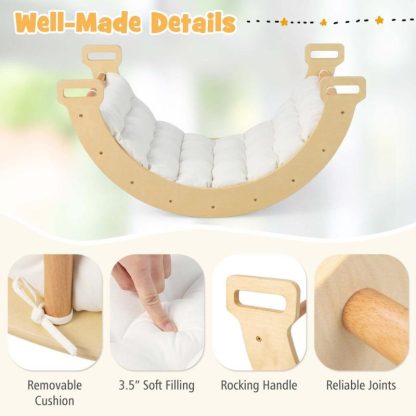 Home Gyms |  2-in-1 Montessori Wooden Arch Climbing Toys Children Learning Playset Home Gyms Home Gyms