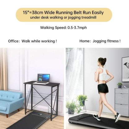 Home Gyms |  2 in 1 Walking Pad Treadmill for Home, Portable Treadmill with Width Belt, Walking Treadmill with 265LBS Capacity Home Gyms Home Gyms