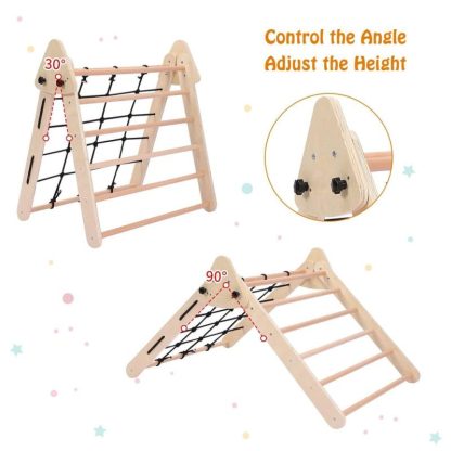 Home Gyms |  3-in-1 Toddler Indoor Gym Playset, Wooden Climbing Toys Home Gyms Home Gyms