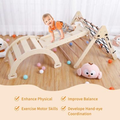 Home Gyms |  3-in-1 Wooden Toddler Indoor Gym Playset Home Gyms Home Gyms