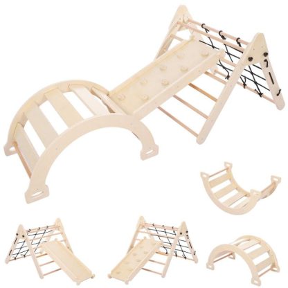 Home Gyms |  3-in-1 Wooden Toddler Indoor Gym Playset Home Gyms Home Gyms