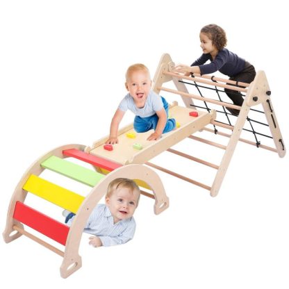 Home Gyms |  3-in-1 Wooden Toddler Indoor Gym Playset Home Gyms Home Gyms