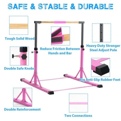 Home Gyms |  300lbs Gymnastics Horizontal Kip Bar Sets for Kids Home Use Home Gyms Home Gyms