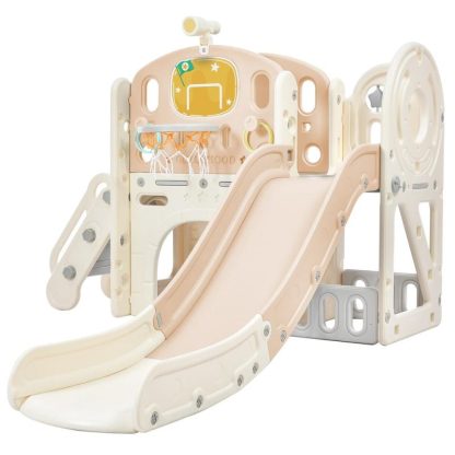 Home Gyms |  7 in 1 Slide Set for Kids, Outdoor & Indoor Kids Climbers Playground,Freestanding Castle Home Gyms Home Gyms