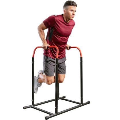 Home Gyms |  Adjustable Dip Stand Station – Home Gyms Black