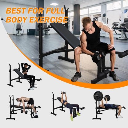 Home Gyms |  Adjustable Weight Bench, Olympic Workout Bench Home Gyms Black