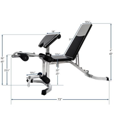 Home Gyms |  Adjustable Weight Bench with Leg Extension and Preacher Curl Home Gyms Home Gyms