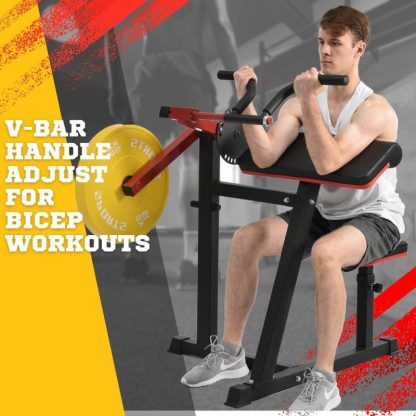 Home Gyms |  Bicep Tricep Curl Machine with Adjustable Seat, Bicep Curls and Tricep Extension Machine Home Gym Home Gyms Home Gyms