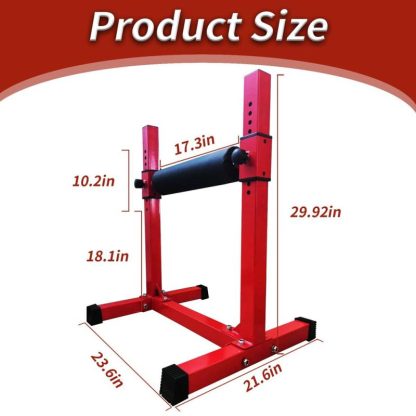 Home Gyms |  Bulgarian Split Squat Stand,Single Leg Squat Stand,11 Adjustable Roller Heights & Comfortable Padding for Squats,Stretching Home Gyms Home Gyms