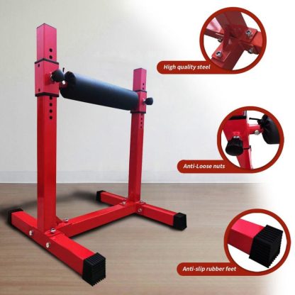 Home Gyms |  Bulgarian Split Squat Stand,Single Leg Squat Stand,11 Adjustable Roller Heights & Comfortable Padding for Squats,Stretching Home Gyms Home Gyms