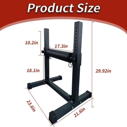 Home Gyms |  Bulgarian Split Squat Stand,Single Leg Squat Stand,11 Adjustable Roller Heights & Comfortable Padding for Squats,Stretching Home Gyms Home Gyms