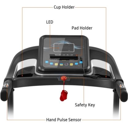 Home Gyms |  Compact Easy Folding Treadmill Motorized Running Jogging Machine with Audio Speakers and Incline Adjuster Home Gyms Home Gyms