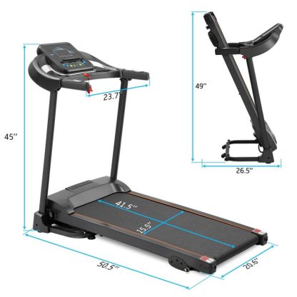 Home Gyms |  Compact Easy Folding Treadmill Motorized Running Jogging Machine with Audio Speakers and Incline Adjuster Home Gyms Home Gyms