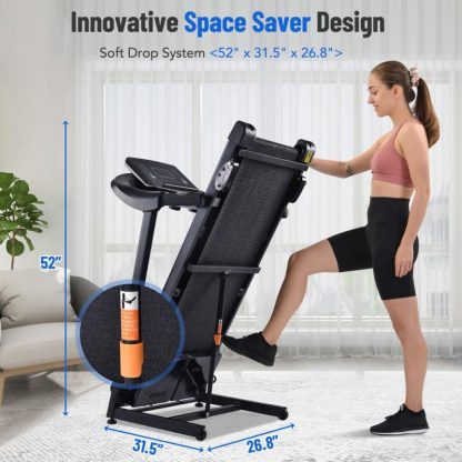 Home Gyms |  Electric Motorized Treadmill with Audio Speakers, Max. 10 MPH and Incline for Home Gym Home Gyms Home Gyms