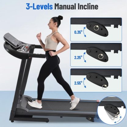 Home Gyms |  Electric Motorized Treadmill with Audio Speakers, Max. 10 MPH and Incline for Home Gym Home Gyms Home Gyms