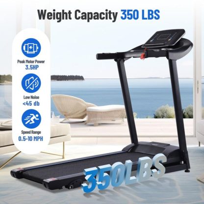 Home Gyms |  Electric Motorized Treadmill with Audio Speakers, Max. 10 MPH and Incline for Home Gym Home Gyms Home Gyms