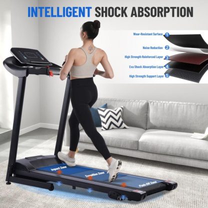 Home Gyms |  Electric Motorized Treadmill with Audio Speakers, Max. 10 MPH and Incline for Home Gym Home Gyms Home Gyms