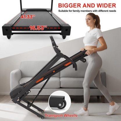 Home Gyms |  Electric Treadmill with Bluetooth Speaker, 3.5HP Powerful Motor, 330LBS Weight Capacity, Fitshow APP Support Home Gyms Home Gyms