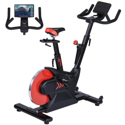 Home Gyms |  Exercise Bike,Electromagnetic Control Indoor Cycling Bike for Home with App Home Gyms Black