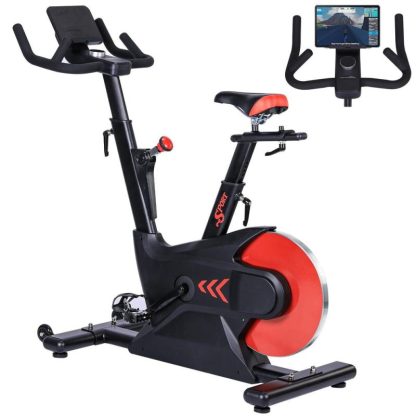 Home Gyms |  Exercise Bike,Electromagnetic Control Indoor Cycling Bike for Home with App Home Gyms Black