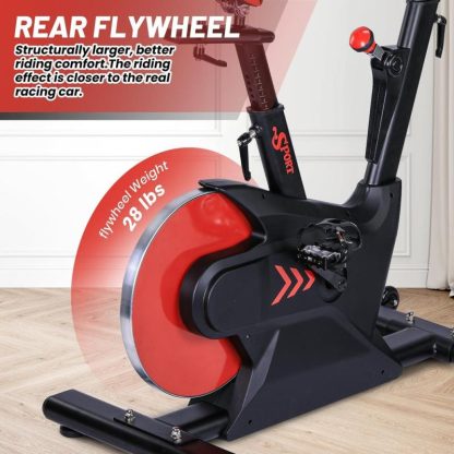 Home Gyms |  Exercise Bike,Electromagnetic Control Indoor Cycling Bike for Home with App Home Gyms Black